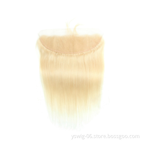 Wholesale Cheap 613 Virgin Blonde Human Hair Bundles with Pre Plucked Lace Frontal Closure